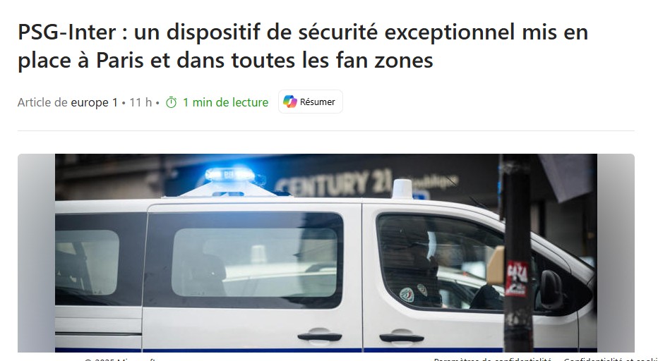 100% des policiers parisiens sont mobilisés pour un match de foot, est vraiment normal ?
