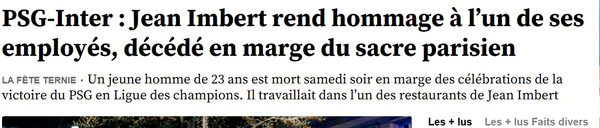 faut 'il que le club indemnise les victimes , les famille les entreprises victime de cette folie collective ?