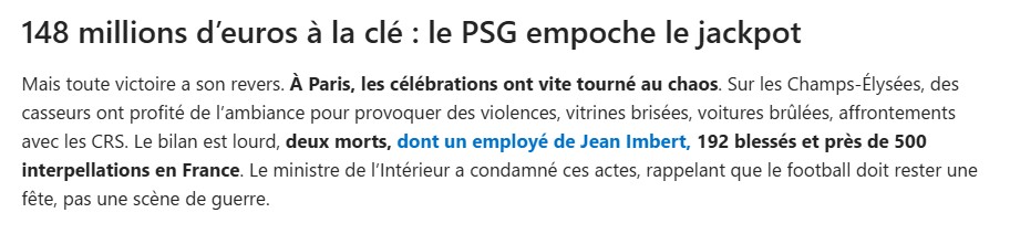 selon vous, le PSG devrait 'il utiliser ce jackpot pour rembourser les dégâts ?