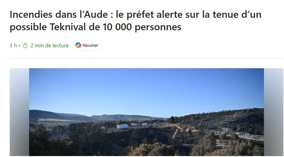 selon vous si ce teknival a lieu et qui a un incendie, est au organisateur de prendre la responsabilité des degas ?