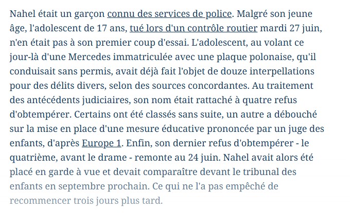 selon vous , aurions nous le meme débat si des policiers aurait été tuée par lui ?