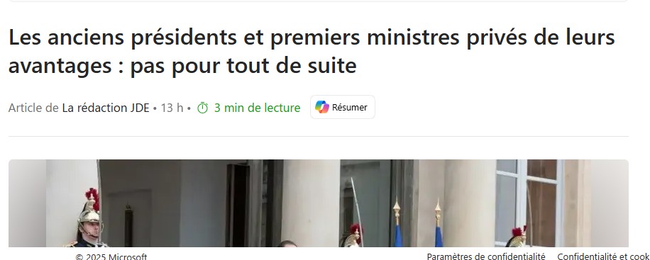 êtes vous accord avec François Bayrou pour maintenir les avantages dans la situation actuelle ?