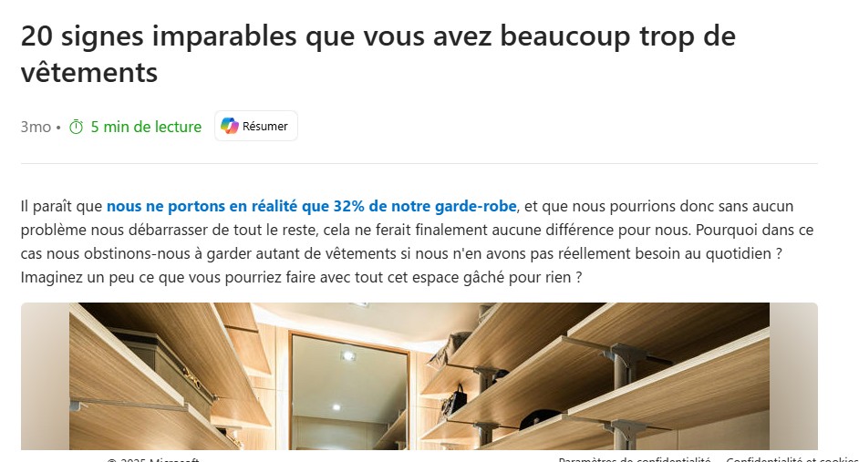avez vous trop de vetement dans vos armoires ?