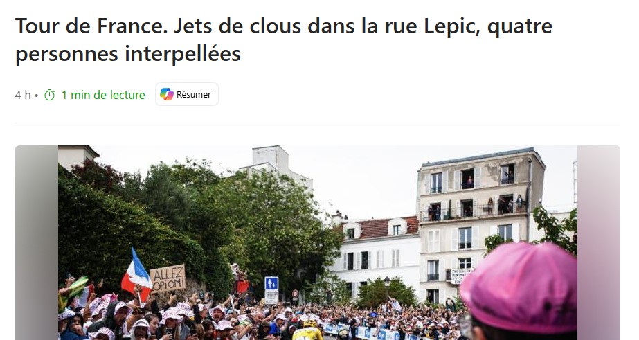selon vous , y'a til un intérêt à jeter des clous durant le tour de france ?
