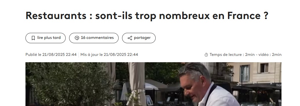 selon vous les restaurants sont en difficultés car
