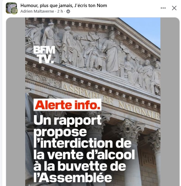 faut 'il leur interdire la consommation alcool à l'assemblée nationale vu que pour moi c'est un lieu de travail pour eux