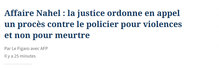 pour vous , ce policier qui a tiré aurait se laisser tuer par un chauffard ?
