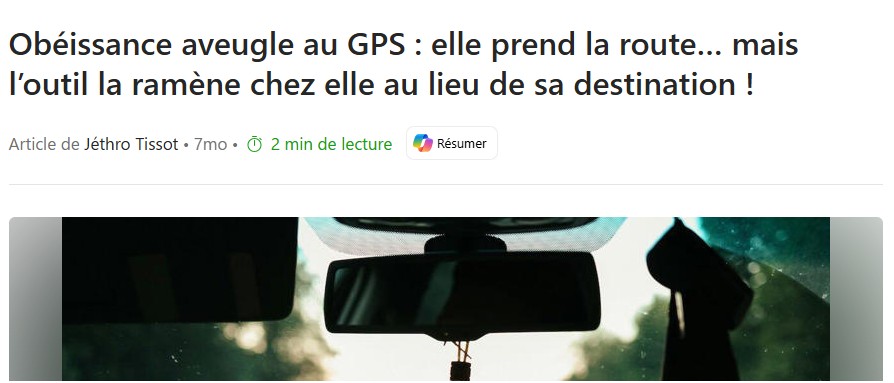 faite vous confiance à votre gps ?