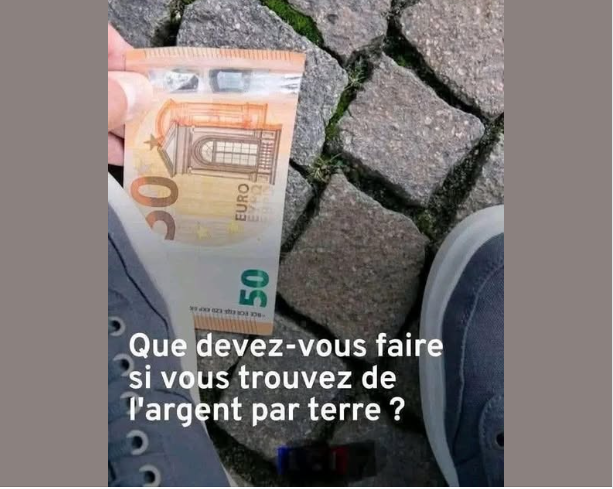 que faite vous si vous trouvez un portefeuille avec de l'argent ?